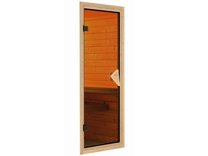 Karibu Sauna Variado inkl. 9 kW Ofen integr. Steuerung, mit klassischer Saunatür -ohne  Dachkranz-