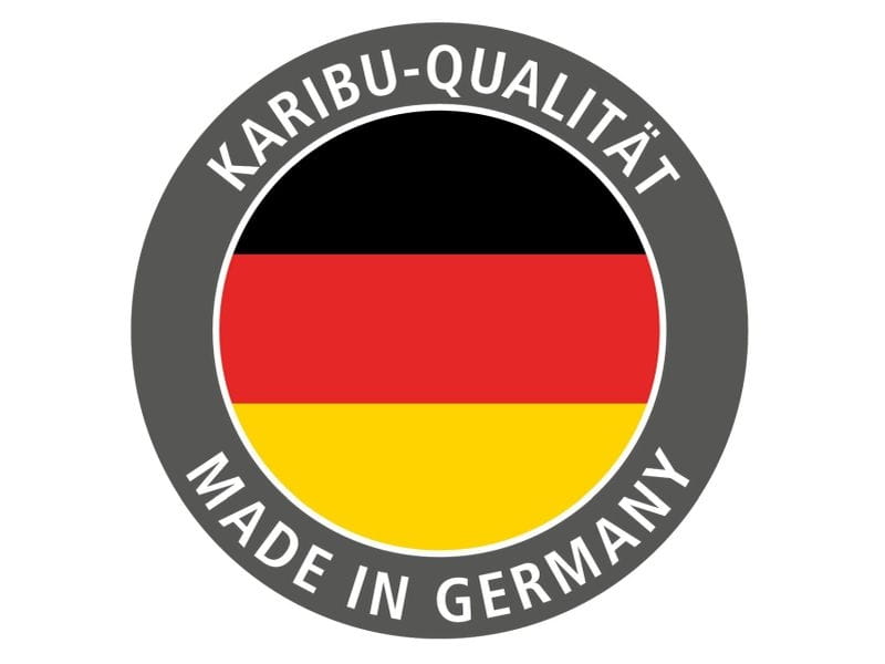 Karibu Sauna Variado inkl. 9 kW Ofen mit ext. Steuerung, mit klarglas Ganzglastür -ohne Dachkranz-