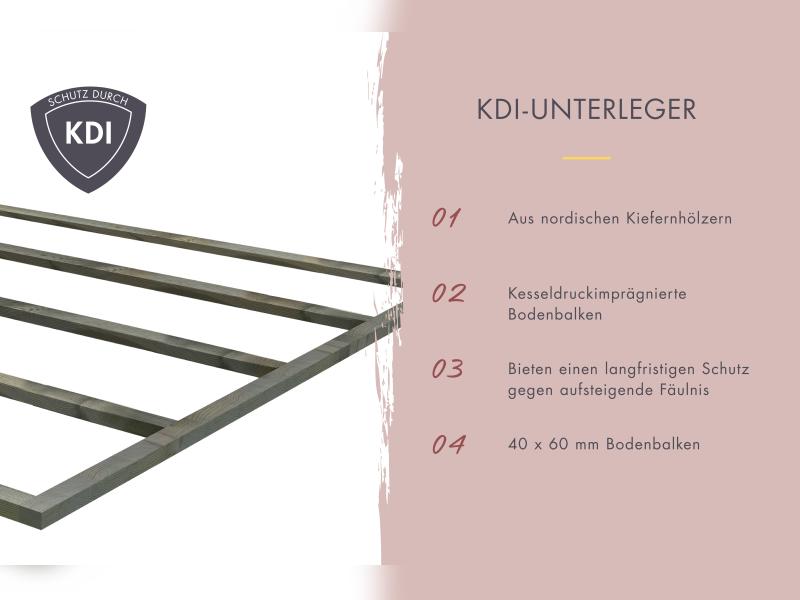 Karibu Saunahaus Catalina, natur -ohne Ofen- inkl. Vorraum, 73 mm