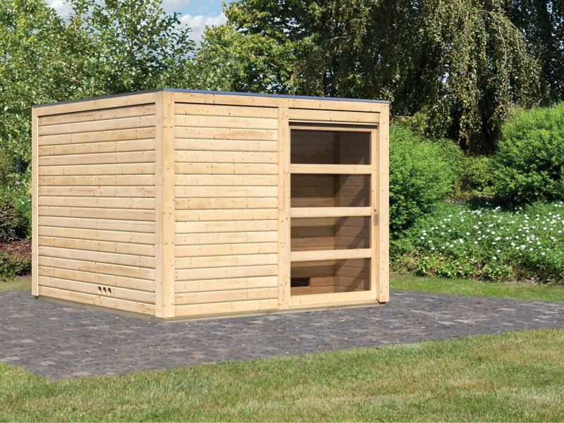 Karibu Saunahaus Cuben 38 mm ohne Ofen