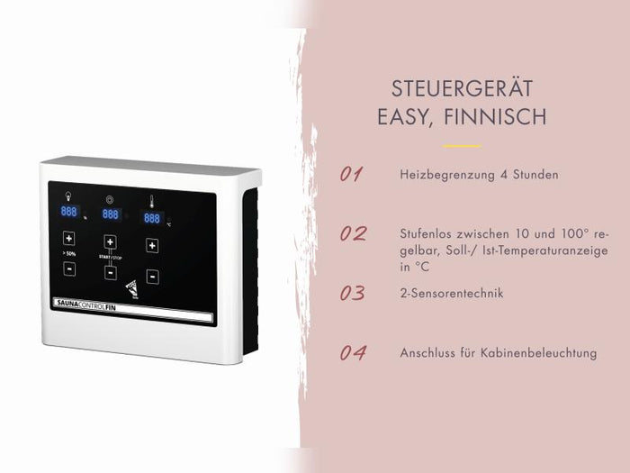 Karibu Saunahaus Hytti 0  38 mm - Ofen 9kW ext. Strg. - Iso Tür, terragrau