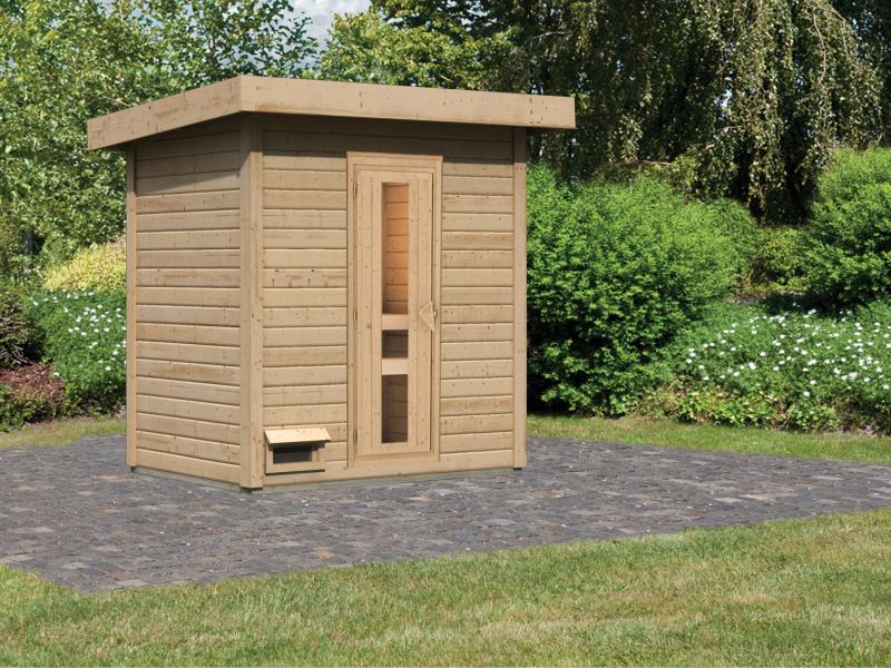 Karibu Saunahaus Hytti 1  38 mm - ohne Ofen - inkl. Energiespartür und Fußboden