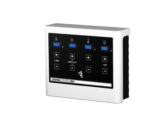 Karibu Saunahaus Torge terragrau, inkl. 9kW Bioofen ext. Steuerung, mit klassischer Tür