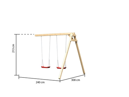 Karibu Schaukelanbau Doppelschaukel für Lotti, Danny und Luis