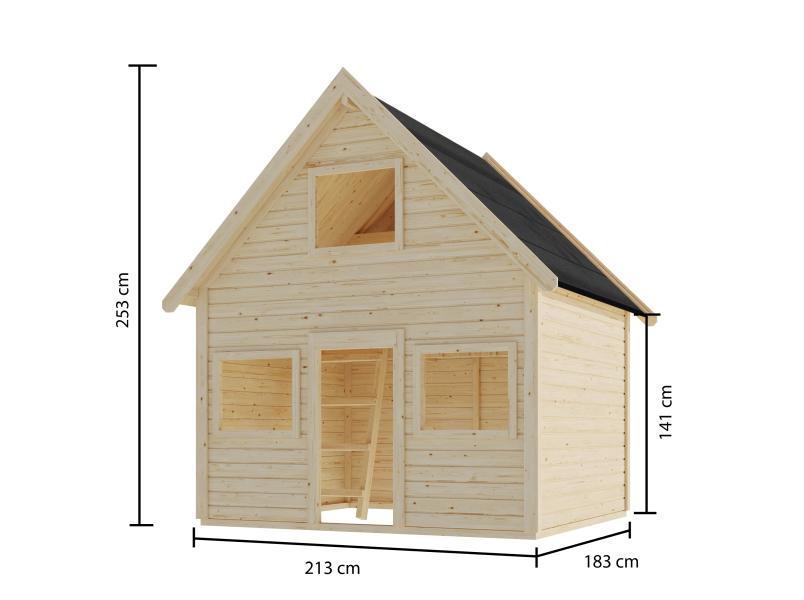 Karibu Spielhaus Kalle, naturbelassen