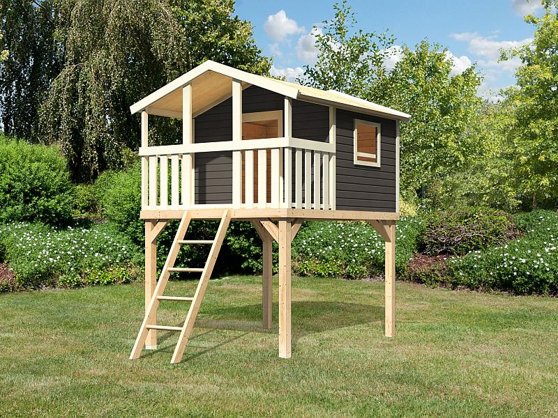 Karibu Spielturm Benjamin in terragrau