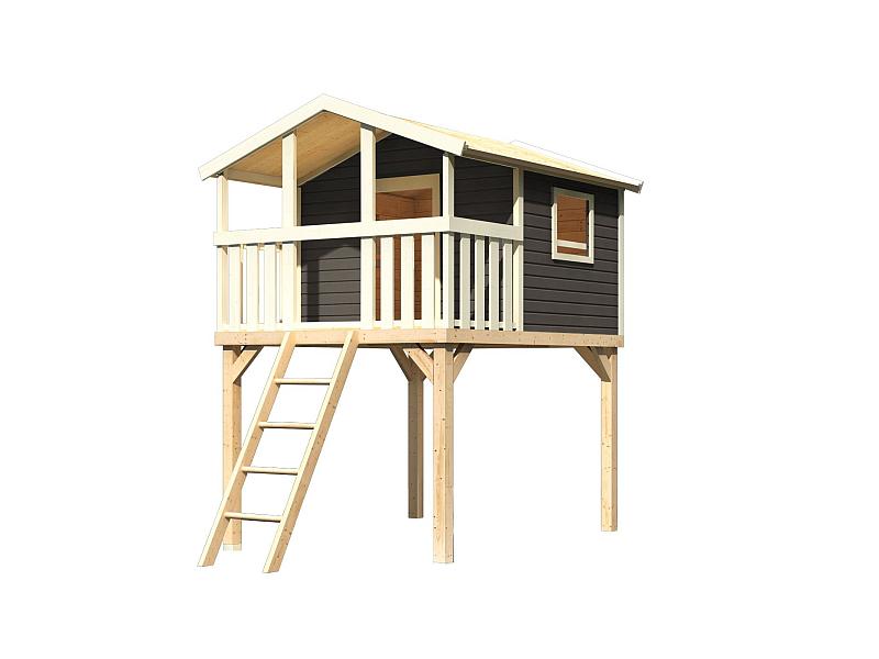 Karibu Spielturm Benjamin in terragrau