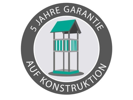 Karibu Spielturm Lotti natur- Anbauplattform- Doppelschaukel inkl. Klettergerüst- Rutsche blau
