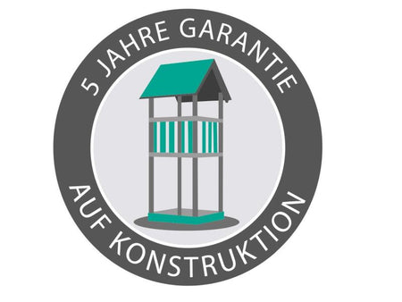 Karibu Stelzenhaus Frieda + Rutsche blau + Doppelschaukel mit Klettergerüst + Netzrampe