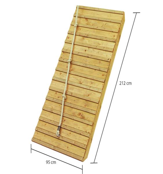 Karibu Stelzenhaus Gernegross naturbelassen mit Holzrampe