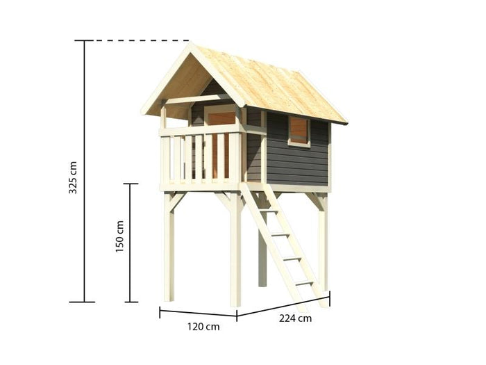Karibu Stelzenhaus Gernegross terragrau
