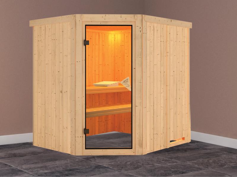Lilja - Karibu Sauna Plug & Play ohne Ofen - ohne Dachkranz -