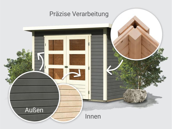 Osb smart choice Gartenhaus Stegen 3 in terragrau
