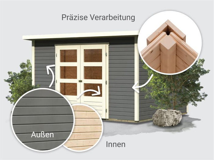 Osb smart choice Gartenhaus Stegen 5 in terragrau