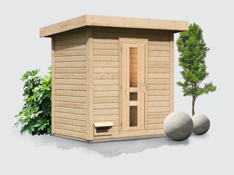 Osb smart choice Saunahaus Hella 1 - ohne Ofen - inkl. Dacheindeckung und Fußboden