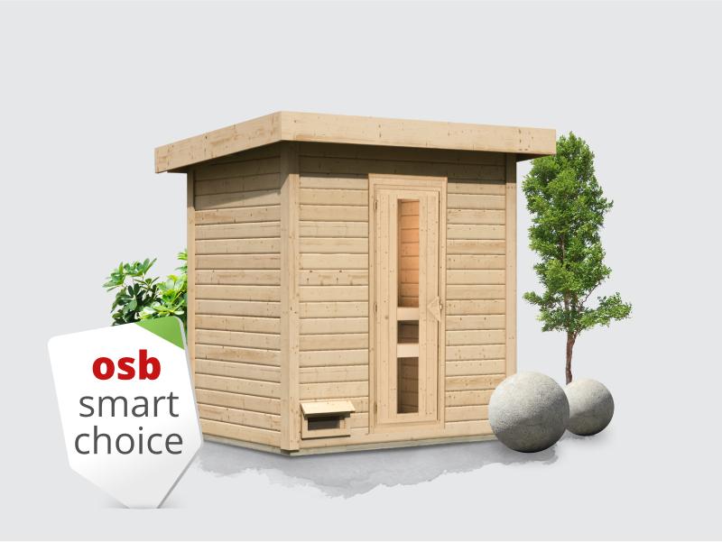Osb smart choice Saunahaus Hella 1 - ohne Ofen - inkl. Dacheindeckung und Fußboden
