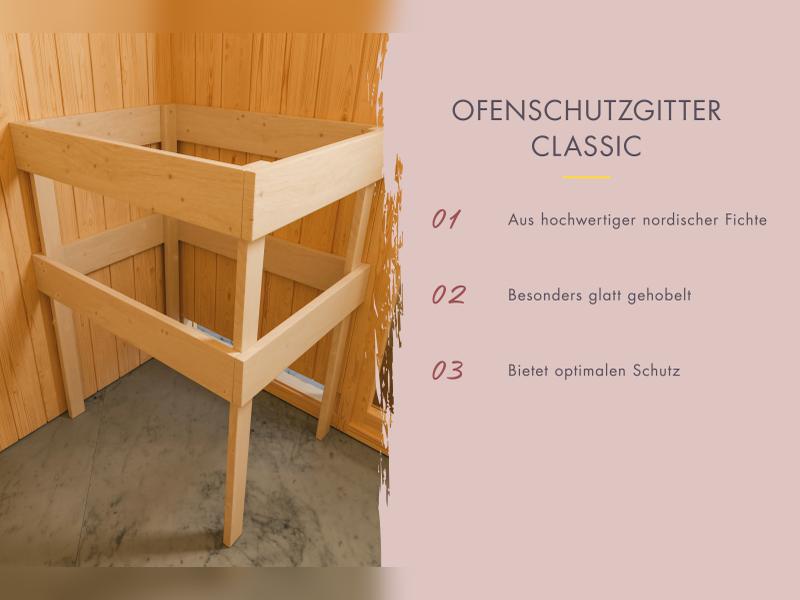Osb smart choice Saunahaus Patio 2, 38 mm naturbelassen -inkl. 9 kW Bioofen ext. Steuerung-, inkl. D