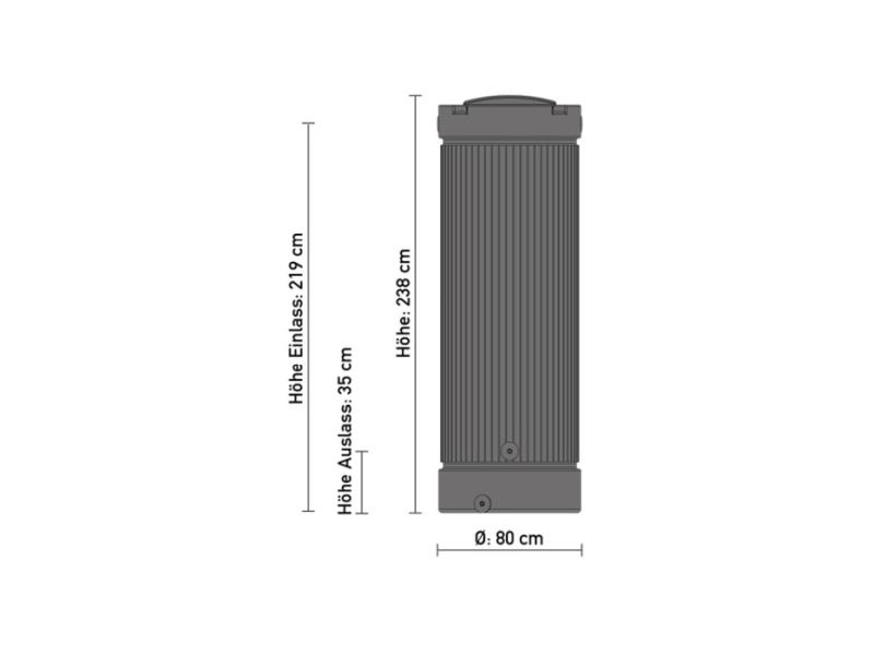 Speidel Regensäule 1000 Liter, anthrazit