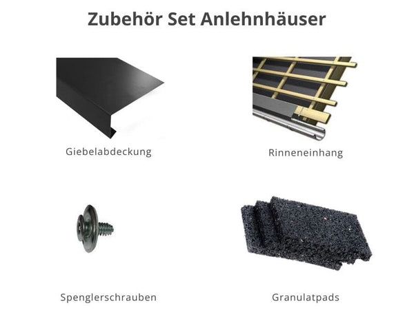 Zubehör Set für Karibu Gartenhaus Bomlitz 2 natur 19 mm