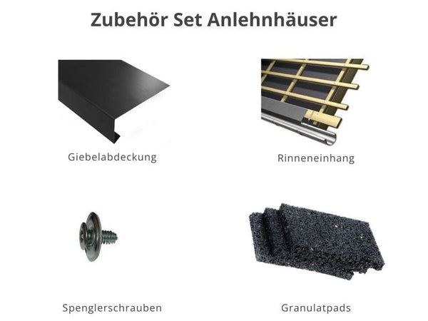 Zubehör Set für Karibu Gartenhaus Bomlitz 2 terragrau 19 mm