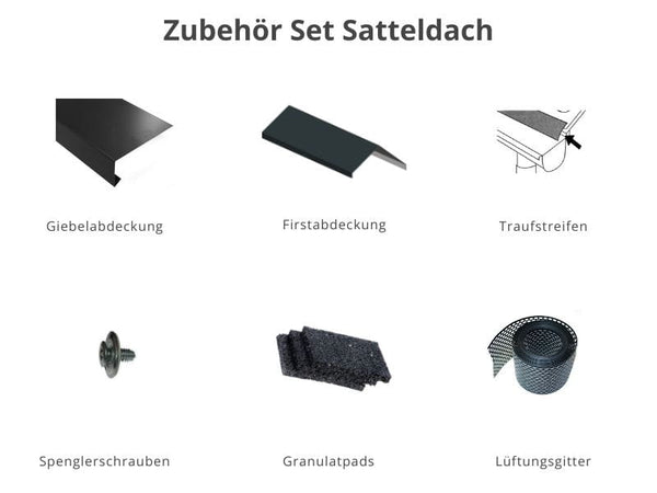 Zubehör Set für Karibu Gartenhaus Lagor 2 38 mm 2-Raum-Haus