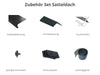 Zubehör Set für Karibu Gartenhaus Theres 7 terragrau- 2 Dachbausbauelemente